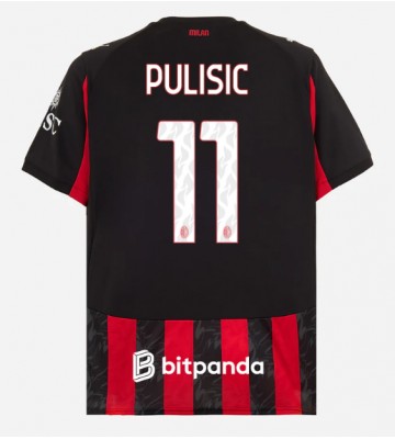 AC Milan Christian Pulisic #11 Primera Equipación 2025-26 Manga Corta